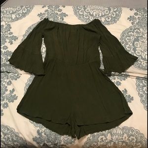 Olive Green Topshop Romper